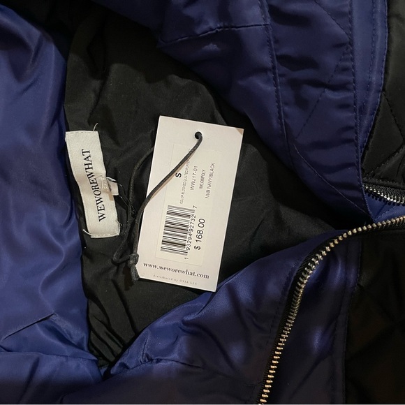 WEWOREWHAT Quilted Jacket - Black and Blue size small NWT Xmas gift - Picture 2 of 10